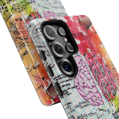 Brain Hemispheres Collage Phone Case | Tough Cases | Abstract Art Phone Case