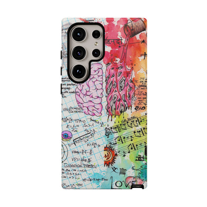 Brain Hemispheres Collage Phone Case | Tough Cases | Abstract Art Phone Case