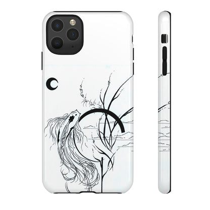 At Ease Koi Illustration phone case | Minimalist Line Art | Tough Cases