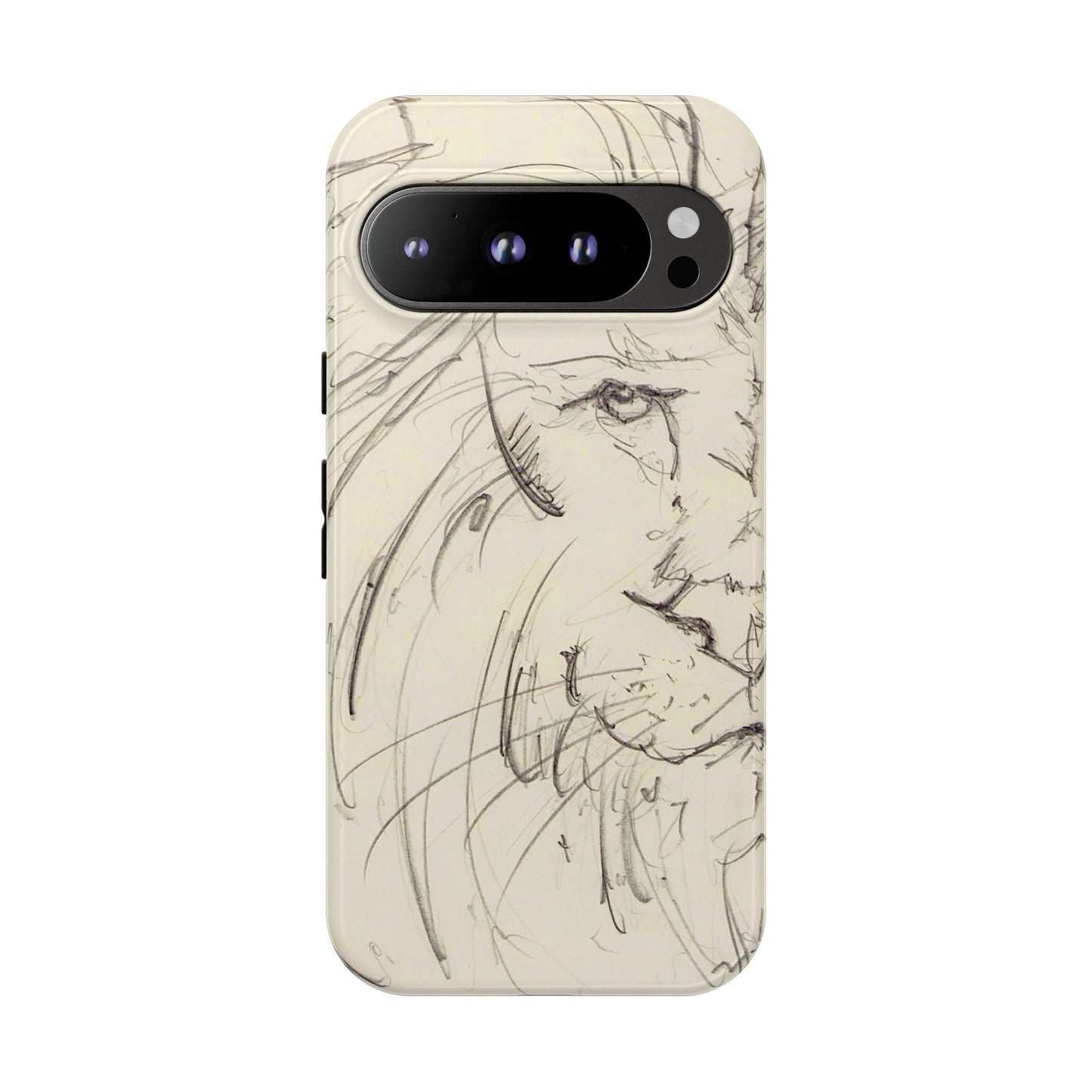 Flowing Lion Sketch phone case | Wildlife Art | Tough Cases