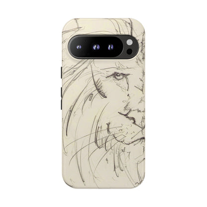 Flowing Lion Sketch phone case | Wildlife Art | Tough Cases