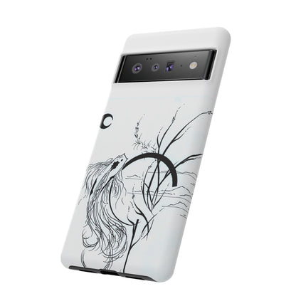 At Ease Koi Illustration phone case | Minimalist Line Art | Tough Cases
