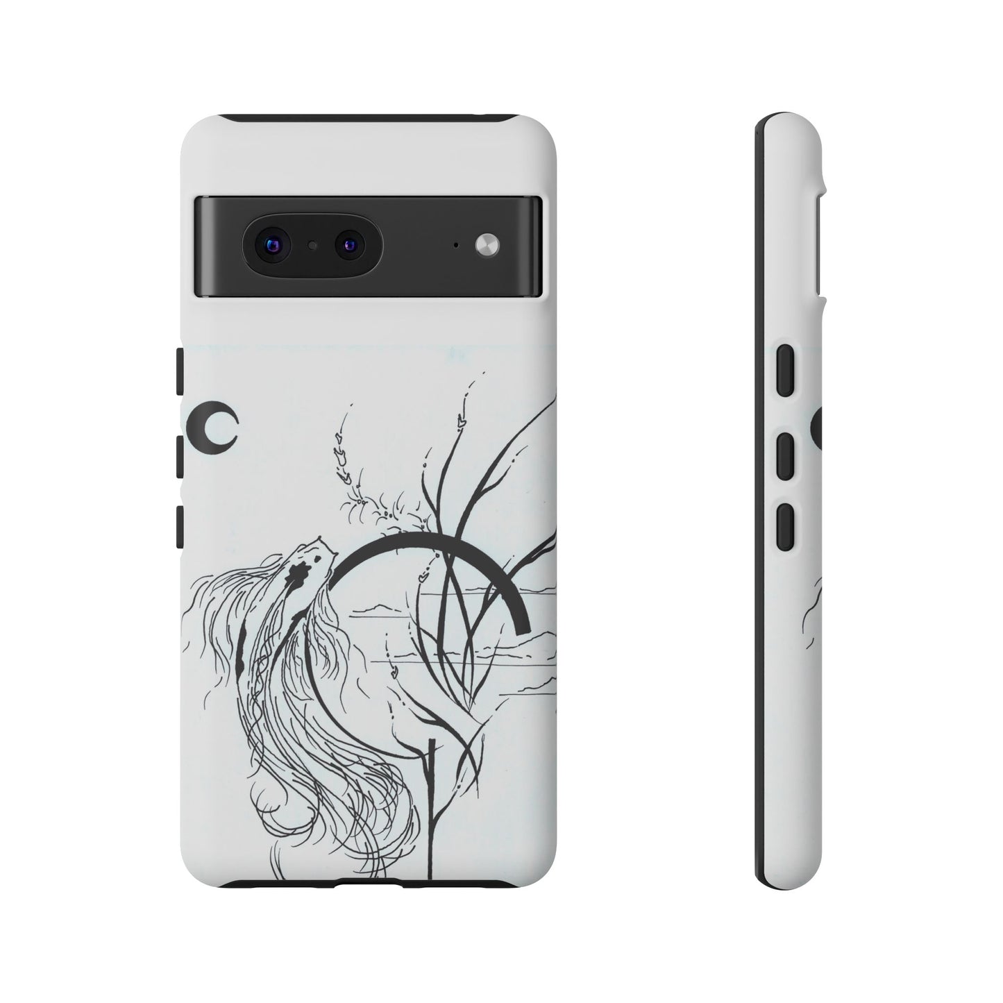 At Ease Koi Illustration phone case | Minimalist Line Art | Tough Cases