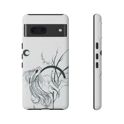 At Ease Koi Illustration phone case | Minimalist Line Art | Tough Cases