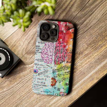Brain Hemispheres Collage Phone Case | Tough Cases | Abstract Art Phone Case