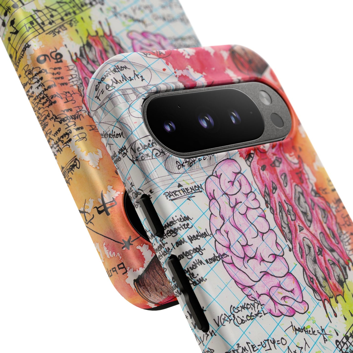 Brain Hemispheres Collage Phone Case | Tough Cases | Abstract Art Phone Case