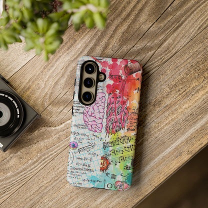Brain Hemispheres Collage Phone Case | Tough Cases | Abstract Art Phone Case