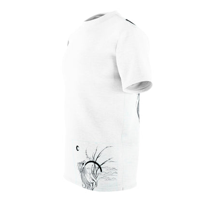 At Ease Koi Illustration Tee | Minimalist Line Art T-Shirt