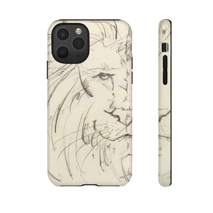 Flowing Lion Sketch phone case | Wildlife Art | Tough Cases