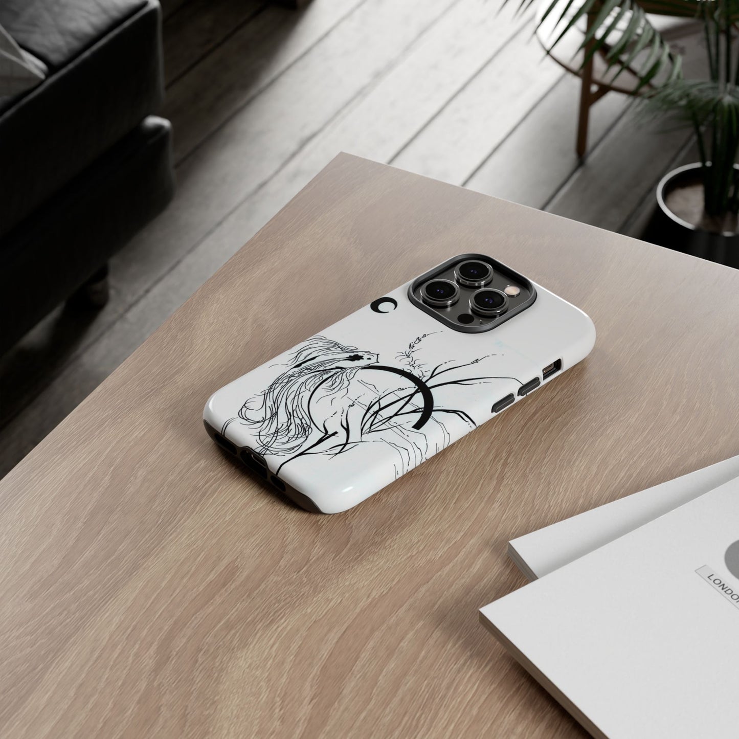 At Ease Koi Illustration phone case | Minimalist Line Art | Tough Cases