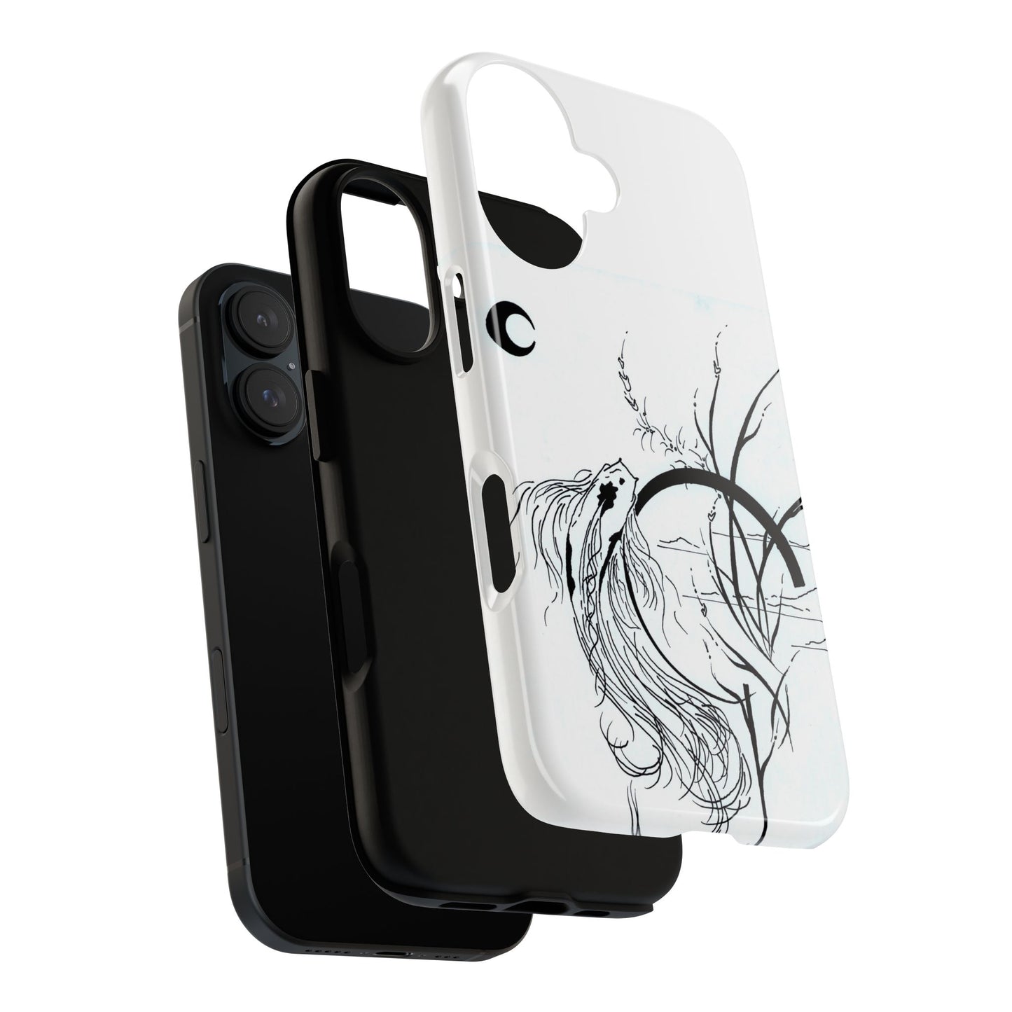 At Ease Koi Illustration phone case | Minimalist Line Art | Tough Cases