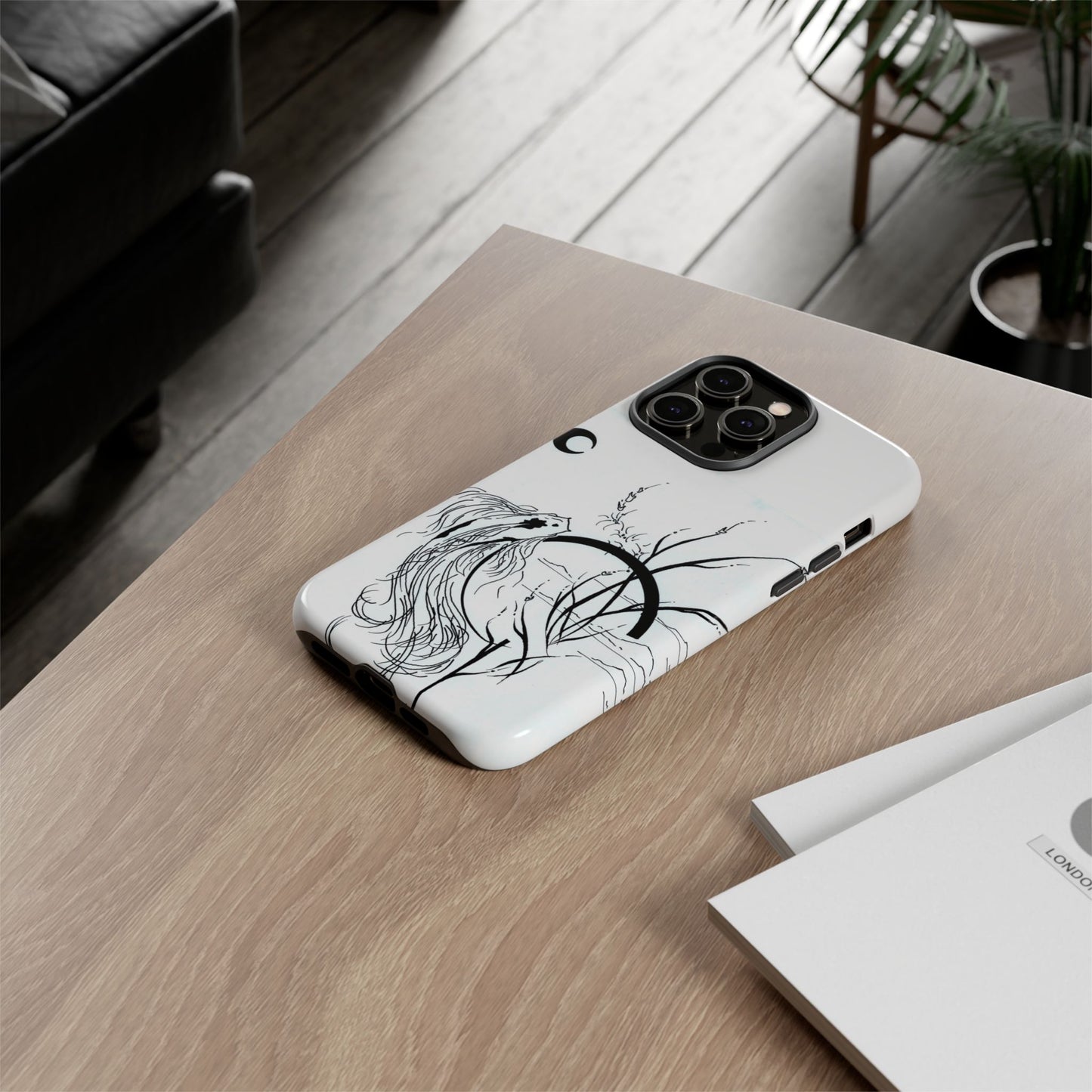 At Ease Koi Illustration phone case | Minimalist Line Art | Tough Cases
