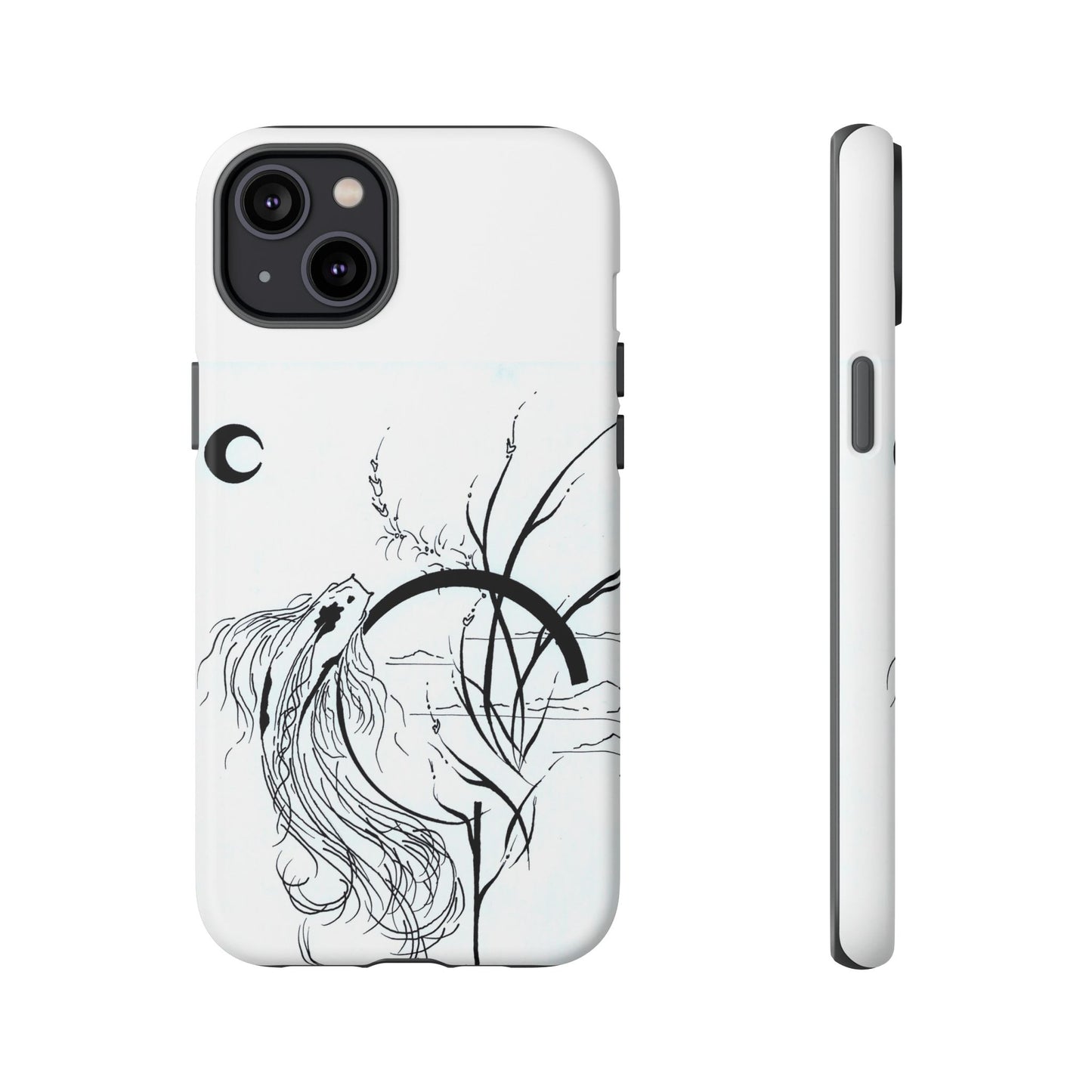 At Ease Koi Illustration phone case | Minimalist Line Art | Tough Cases