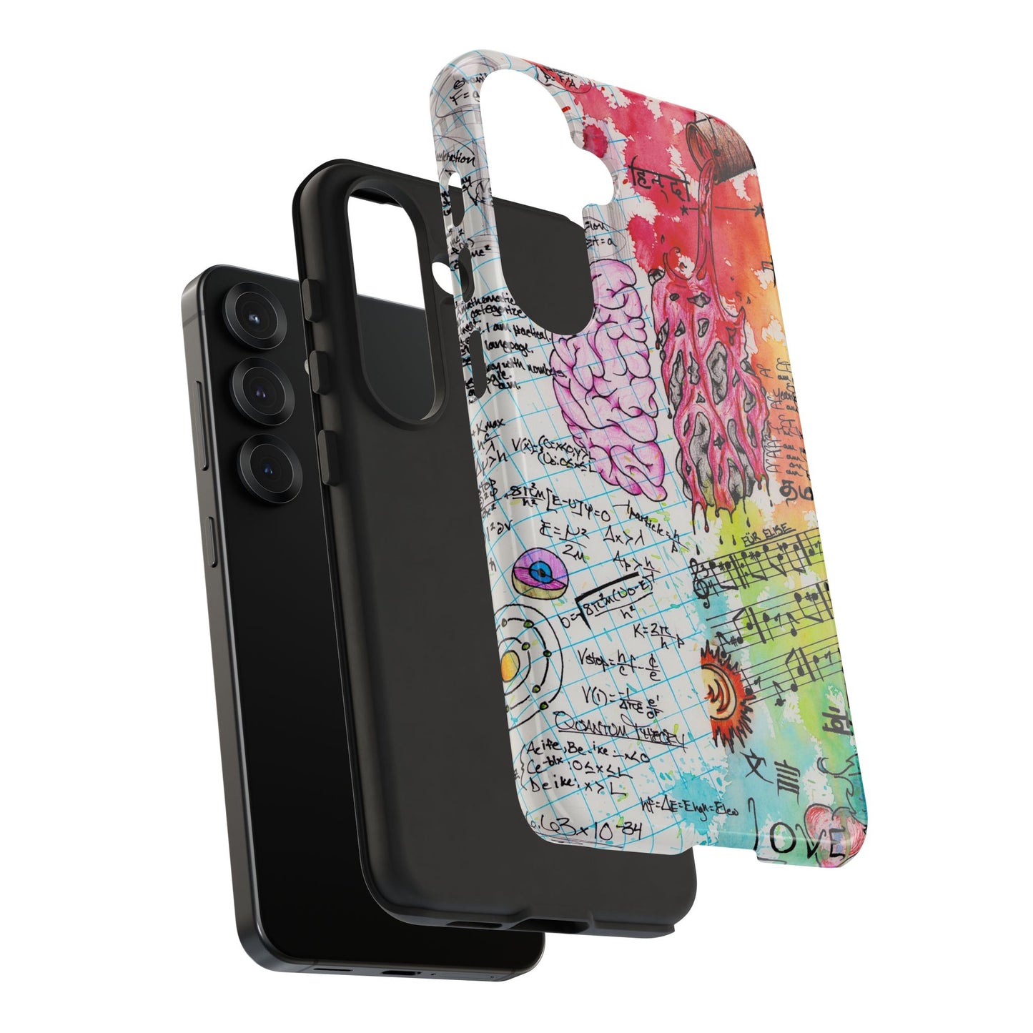 Brain Hemispheres Collage Phone Case | Tough Cases | Abstract Art Phone Case