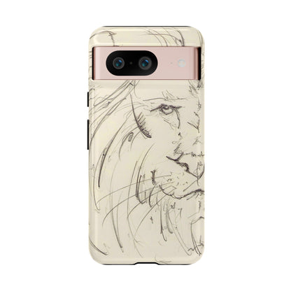 Flowing Lion Sketch phone case | Wildlife Art | Tough Cases