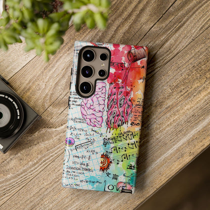 Brain Hemispheres Collage Phone Case | Tough Cases | Abstract Art Phone Case