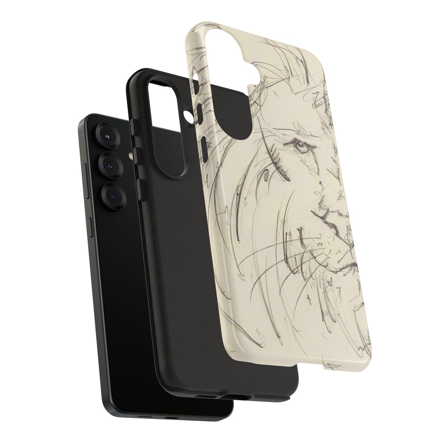 Flowing Lion Sketch phone case | Wildlife Art | Tough Cases