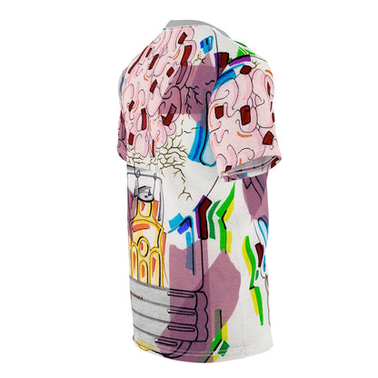 Head Light Illustration Tee | All-Over Print Cut & Sew Shirt