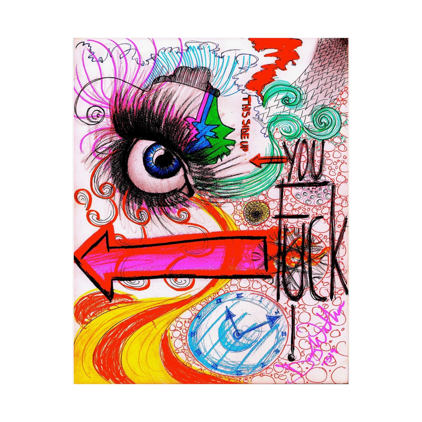 you F#@% Eye Graffiti Poster | Matte Vertical Poster