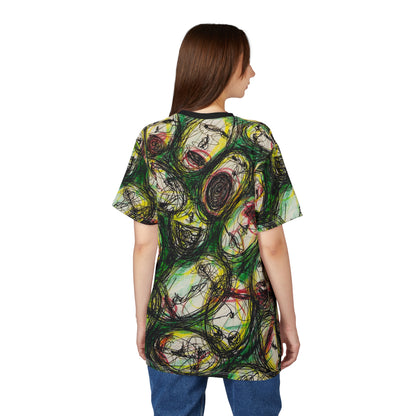 Abstract Sanity Faces Tee | Expressionist Face Art T-shirt | All-Over Print