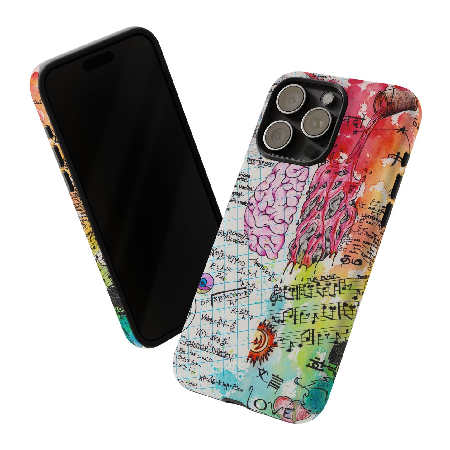 Brain Hemispheres Collage Phone Case | Tough Cases | Abstract Art Phone Case