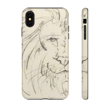 Flowing Lion Sketch phone case | Wildlife Art | Tough Cases