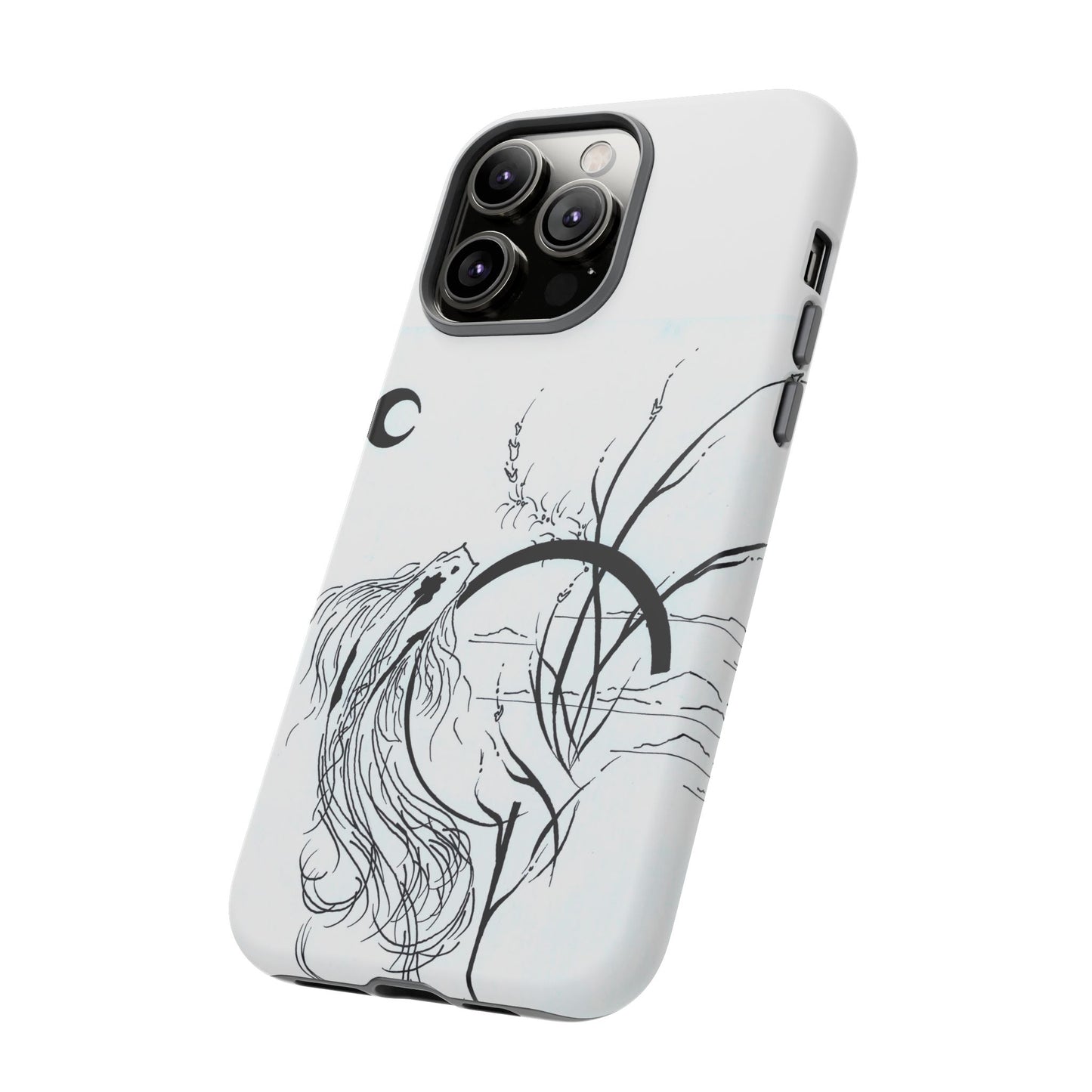 At Ease Koi Illustration phone case | Minimalist Line Art | Tough Cases