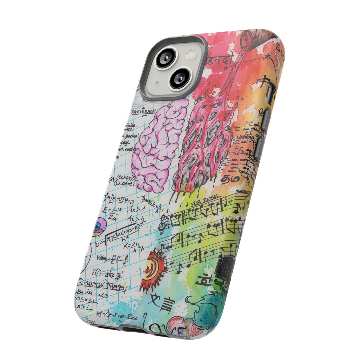 Brain Hemispheres Collage Phone Case | Tough Cases | Abstract Art Phone Case