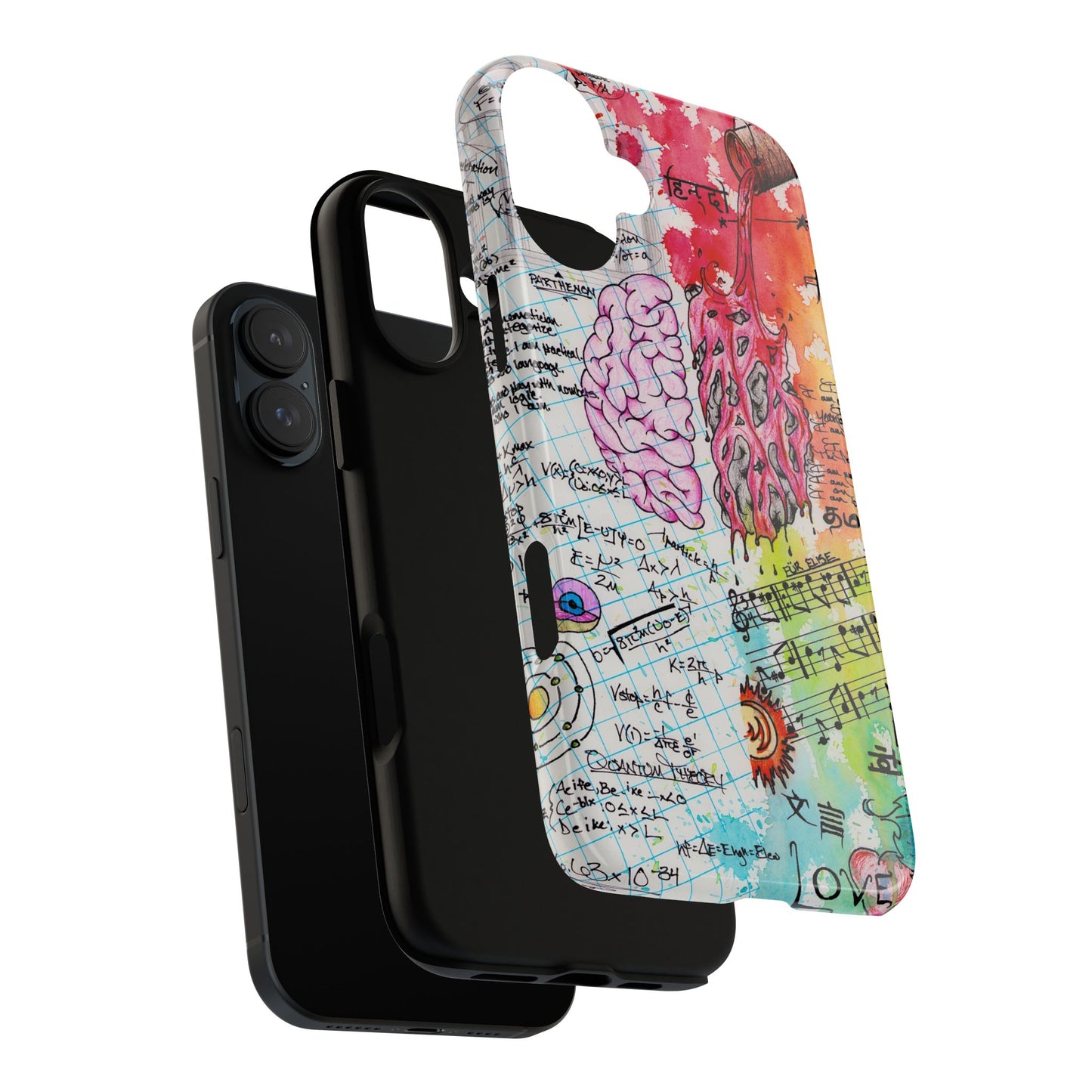 Brain Hemispheres Collage Phone Case | Tough Cases | Abstract Art Phone Case