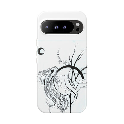 At Ease Koi Illustration phone case | Minimalist Line Art | Tough Cases