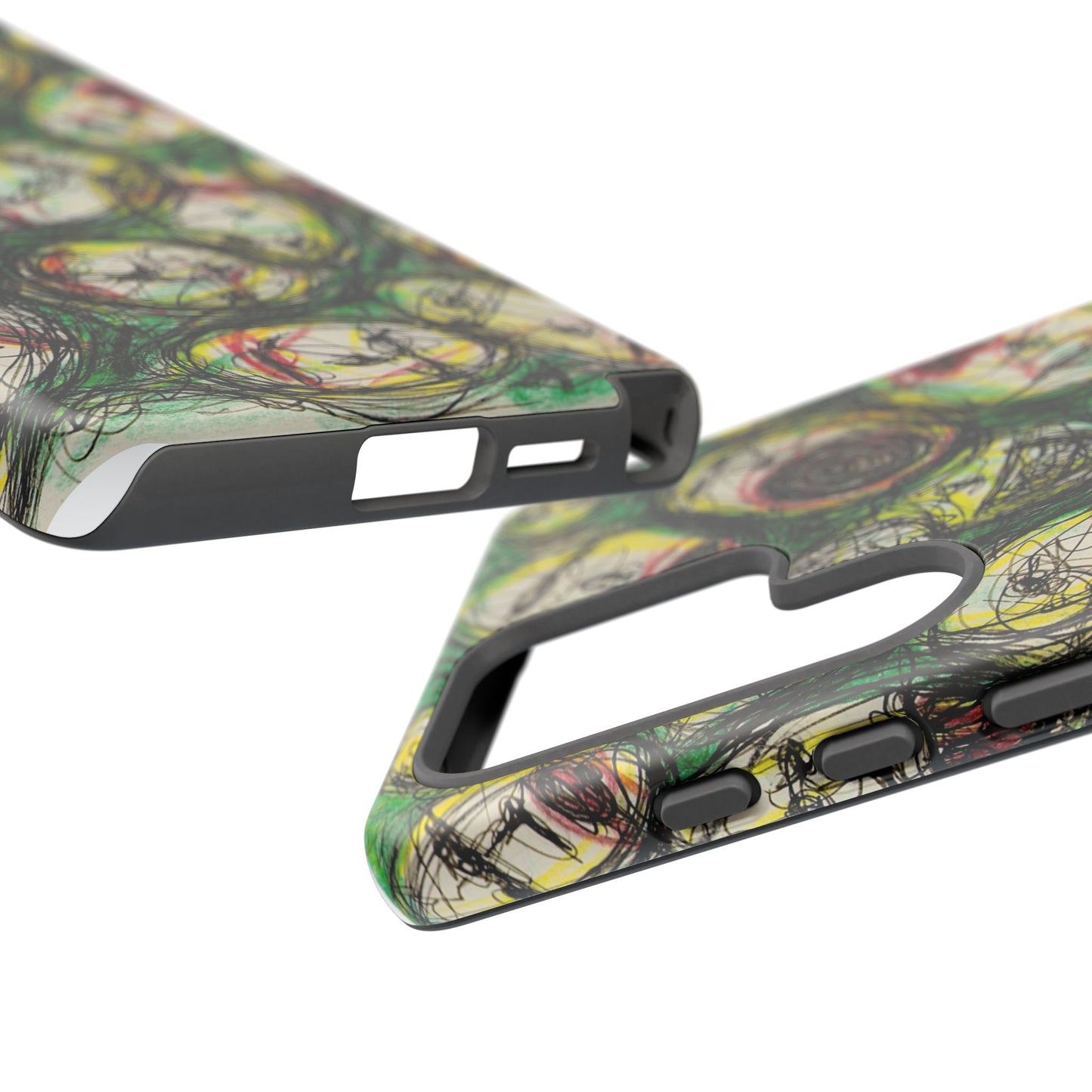 Abstract Sanity Faces Phone Case | Expressionist Face Art | Tough Case