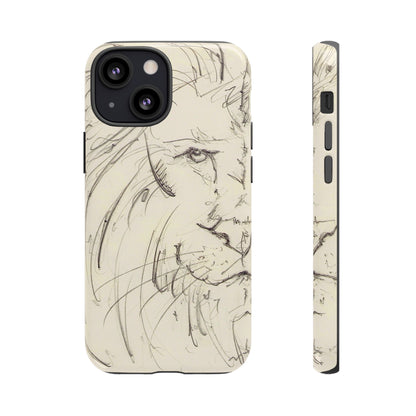 Flowing Lion Sketch phone case | Wildlife Art | Tough Cases