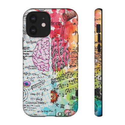 Brain Hemispheres Collage Phone Case | Tough Cases | Abstract Art Phone Case