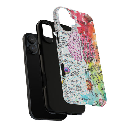 Brain Hemispheres Collage Phone Case | Tough Cases | Abstract Art Phone Case