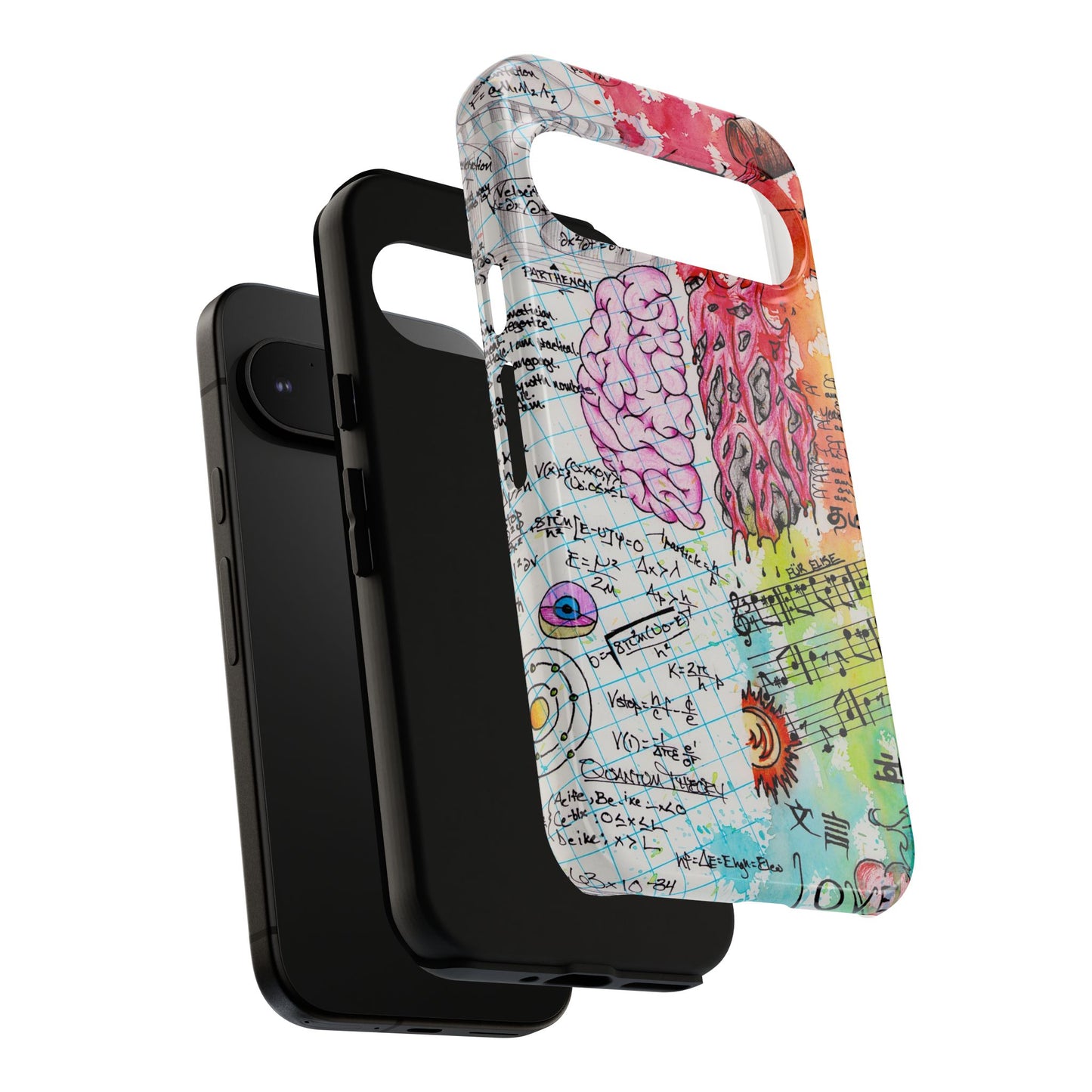 Brain Hemispheres Collage Phone Case | Tough Cases | Abstract Art Phone Case