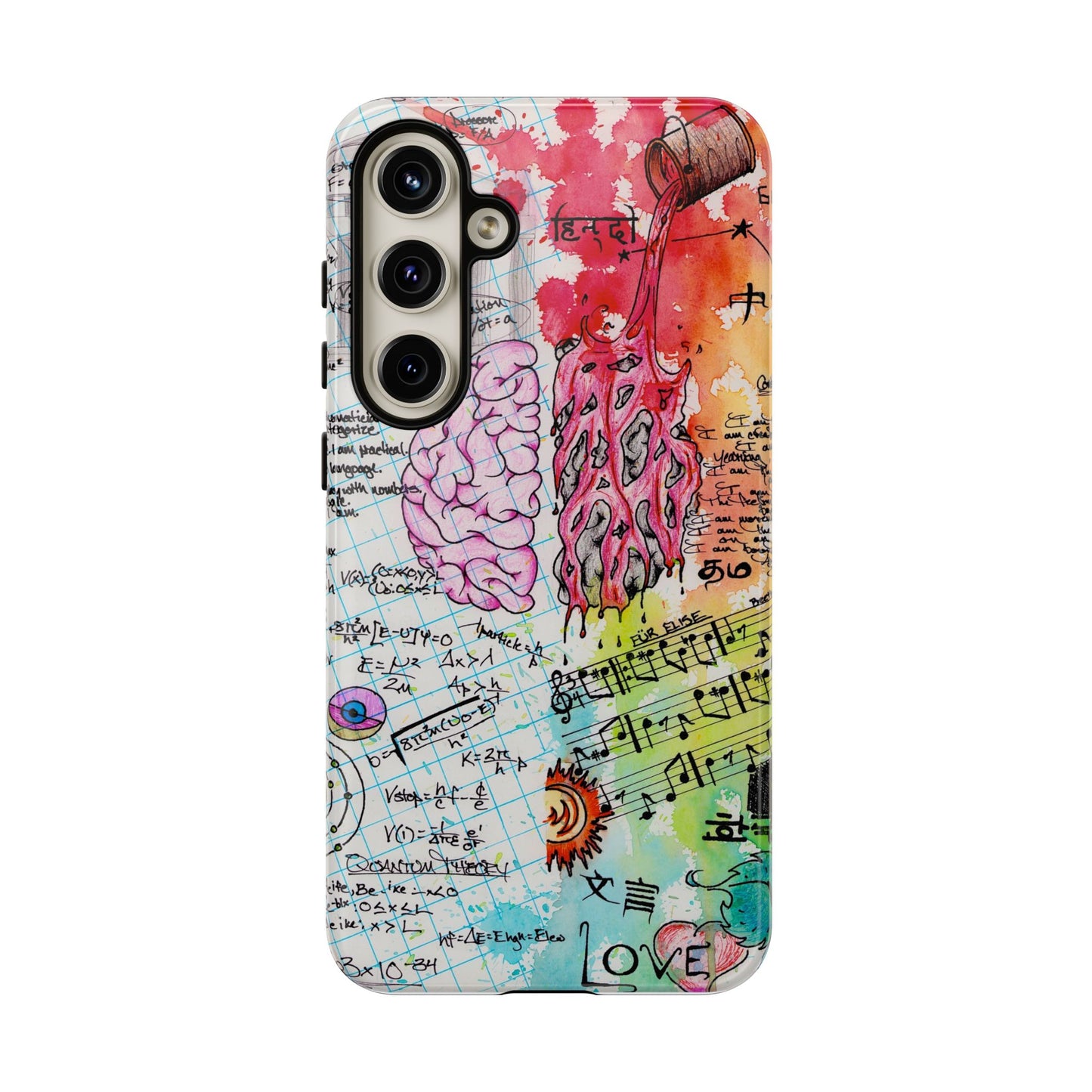 Brain Hemispheres Collage Phone Case | Tough Cases | Abstract Art Phone Case