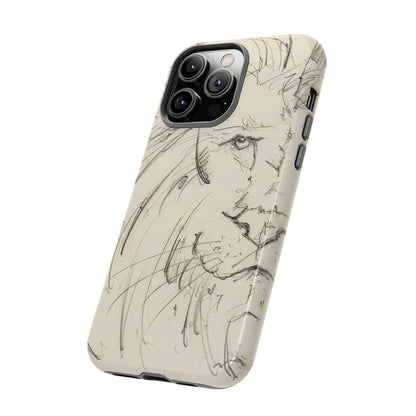 Flowing Lion Sketch phone case | Wildlife Art | Tough Cases
