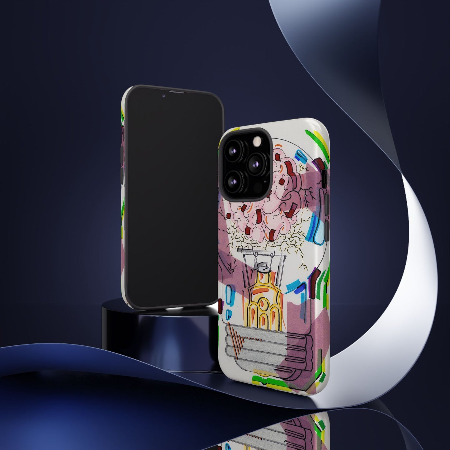 Head Light Illustration Tough Cases | iPhone protective phone case