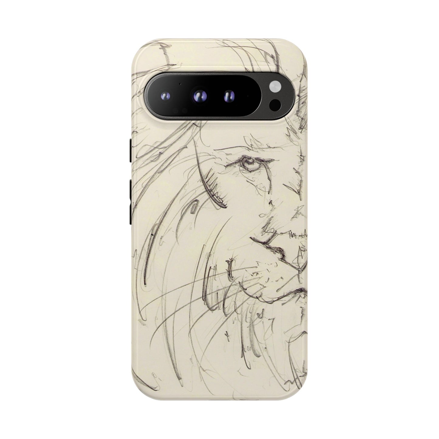 Flowing Lion Sketch phone case | Wildlife Art | Tough Cases