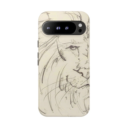 Flowing Lion Sketch phone case | Wildlife Art | Tough Cases