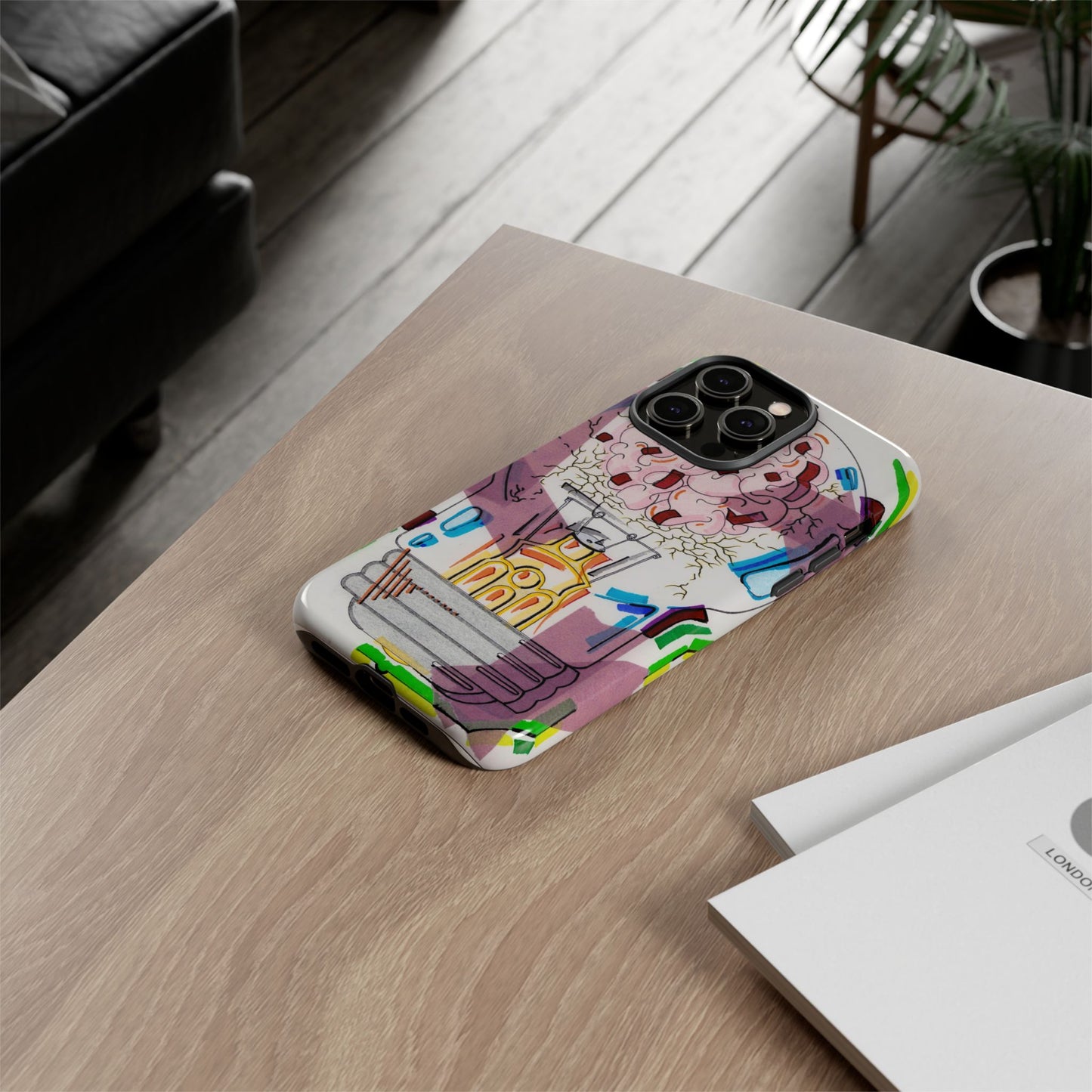 Head Light Illustration Tough Cases | iPhone protective phone case