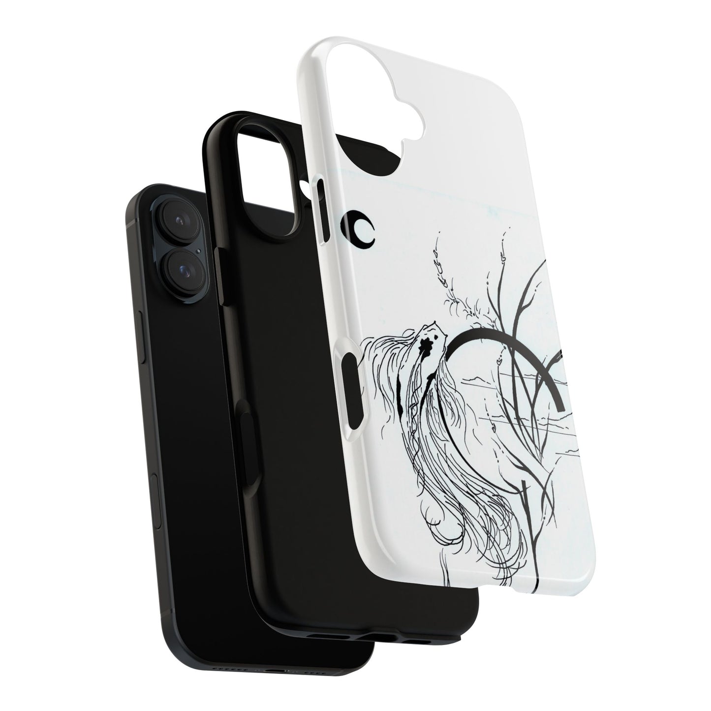 At Ease Koi Illustration phone case | Minimalist Line Art | Tough Cases