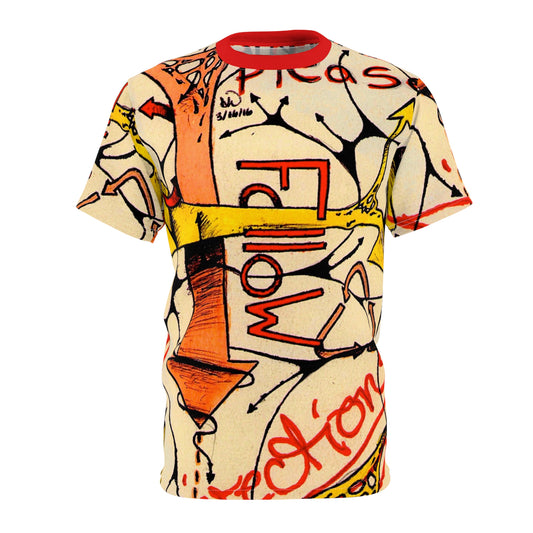 Please Follow Directions Collage Tee | Graffiti Arrow All-Over Print