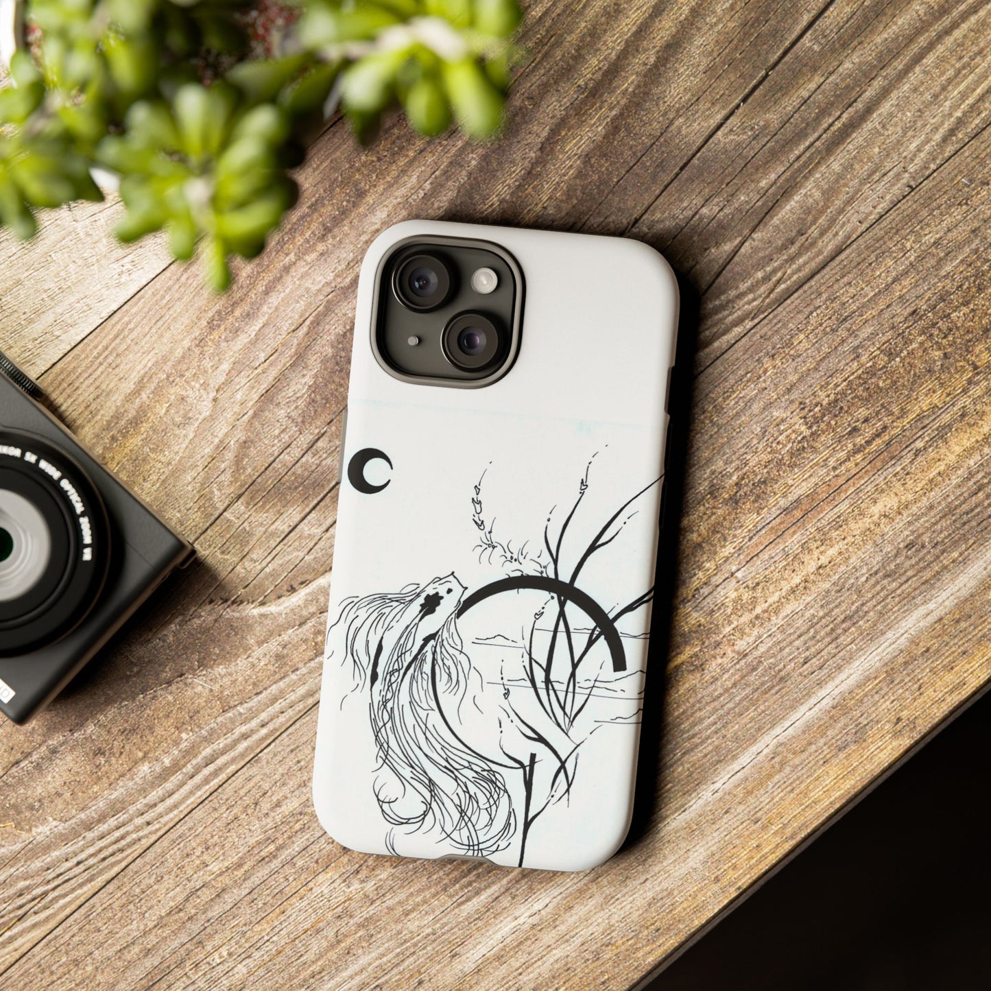 At Ease Koi Illustration phone case | Minimalist Line Art | Tough Cases