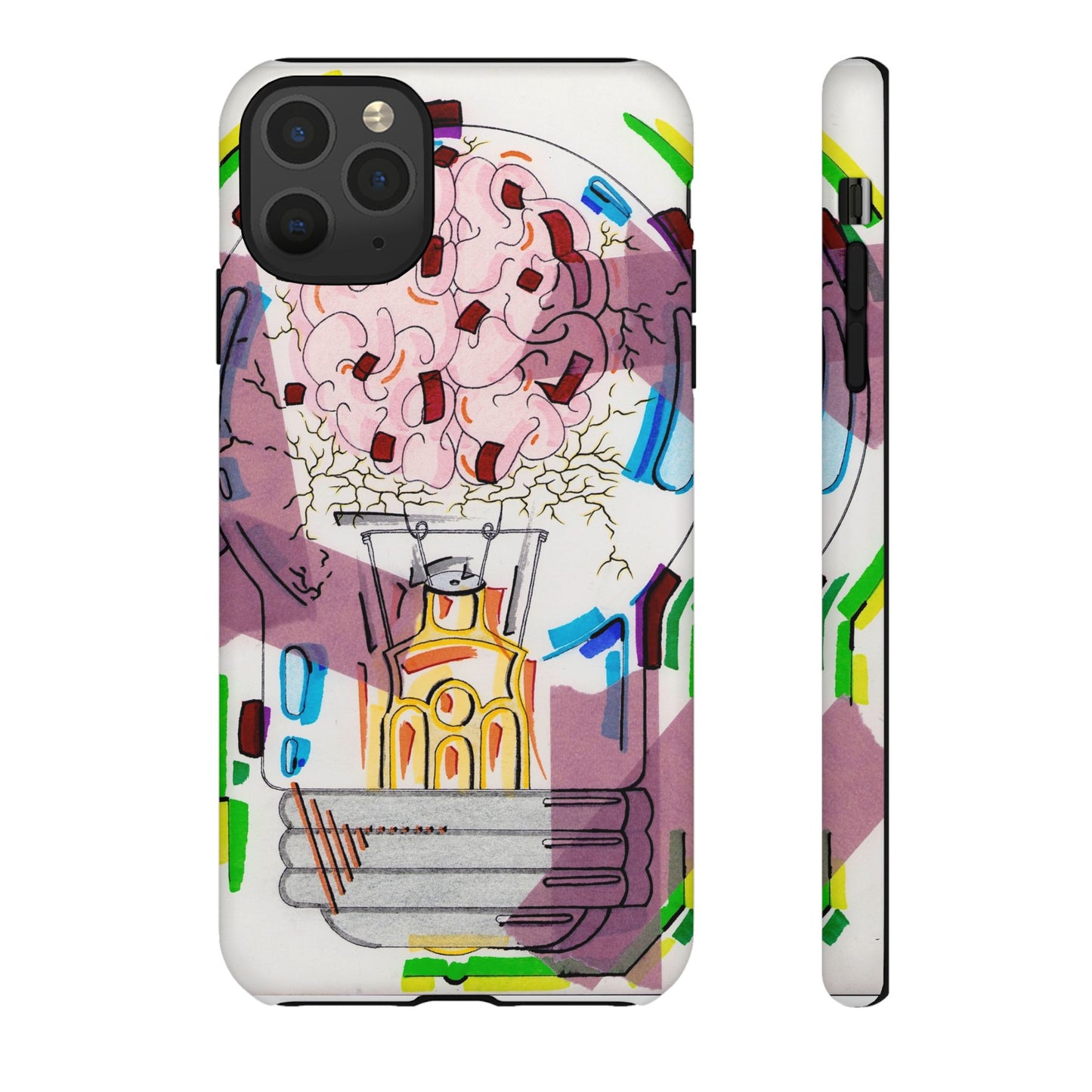 Head Light Illustration Tough Cases | iPhone protective phone case