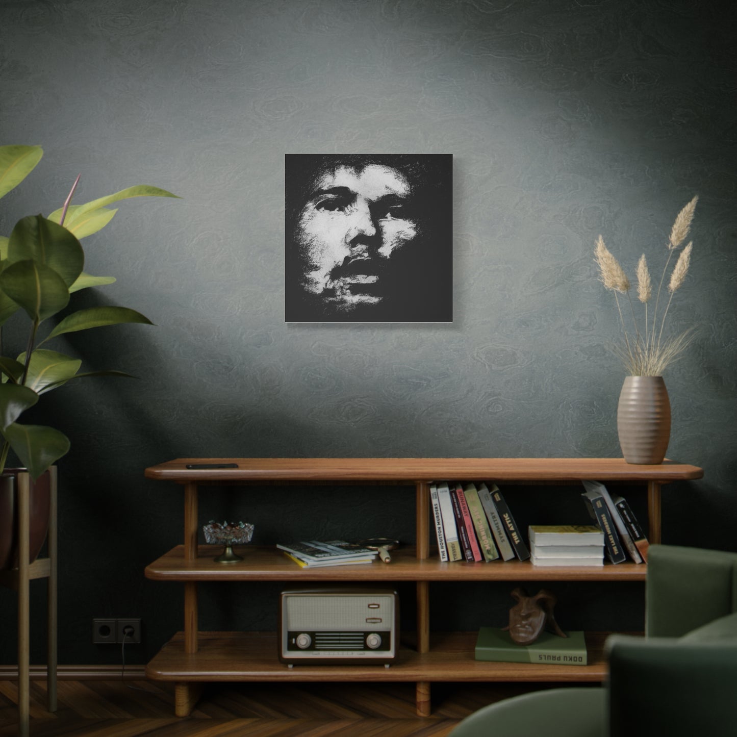Bob's Portrait Canvas | Matte Stretched Canvas 1.25" | Charcoal Portrait