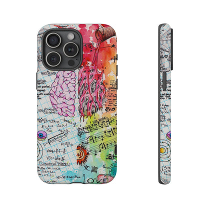 Brain Hemispheres Collage Phone Case | Tough Cases | Abstract Art Phone Case