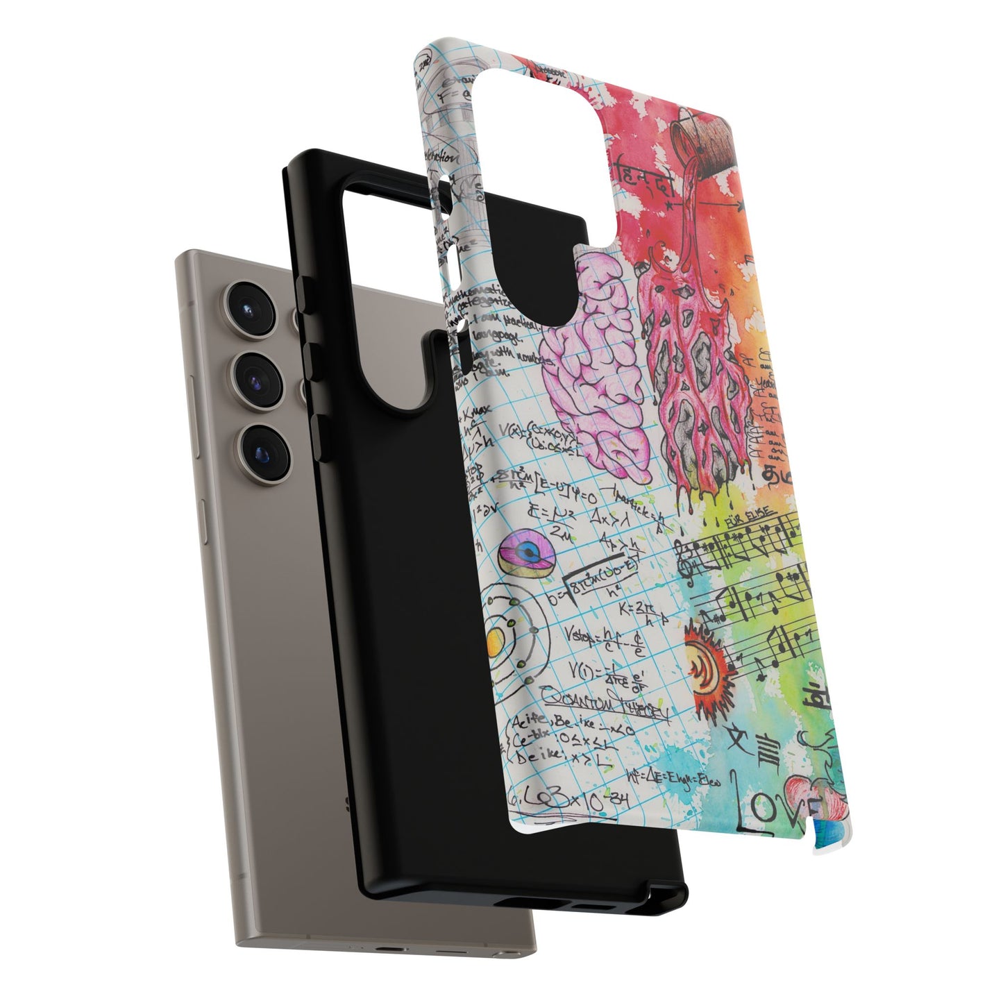 Brain Hemispheres Collage Phone Case | Tough Cases | Abstract Art Phone Case