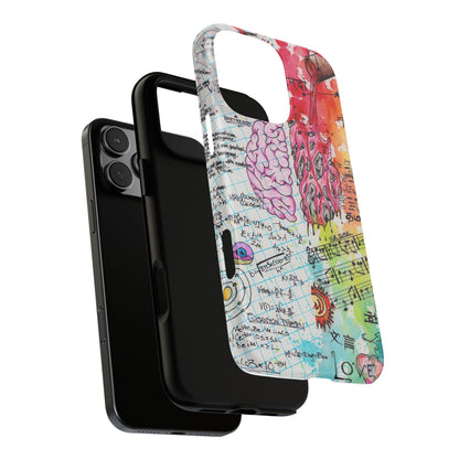 Brain Hemispheres Collage Phone Case | Tough Cases | Abstract Art Phone Case