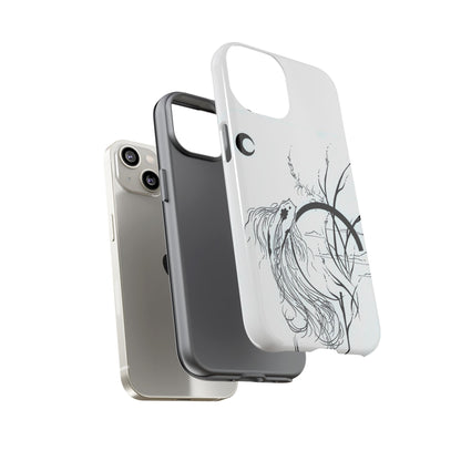 At Ease Koi Illustration phone case | Minimalist Line Art | Tough Cases